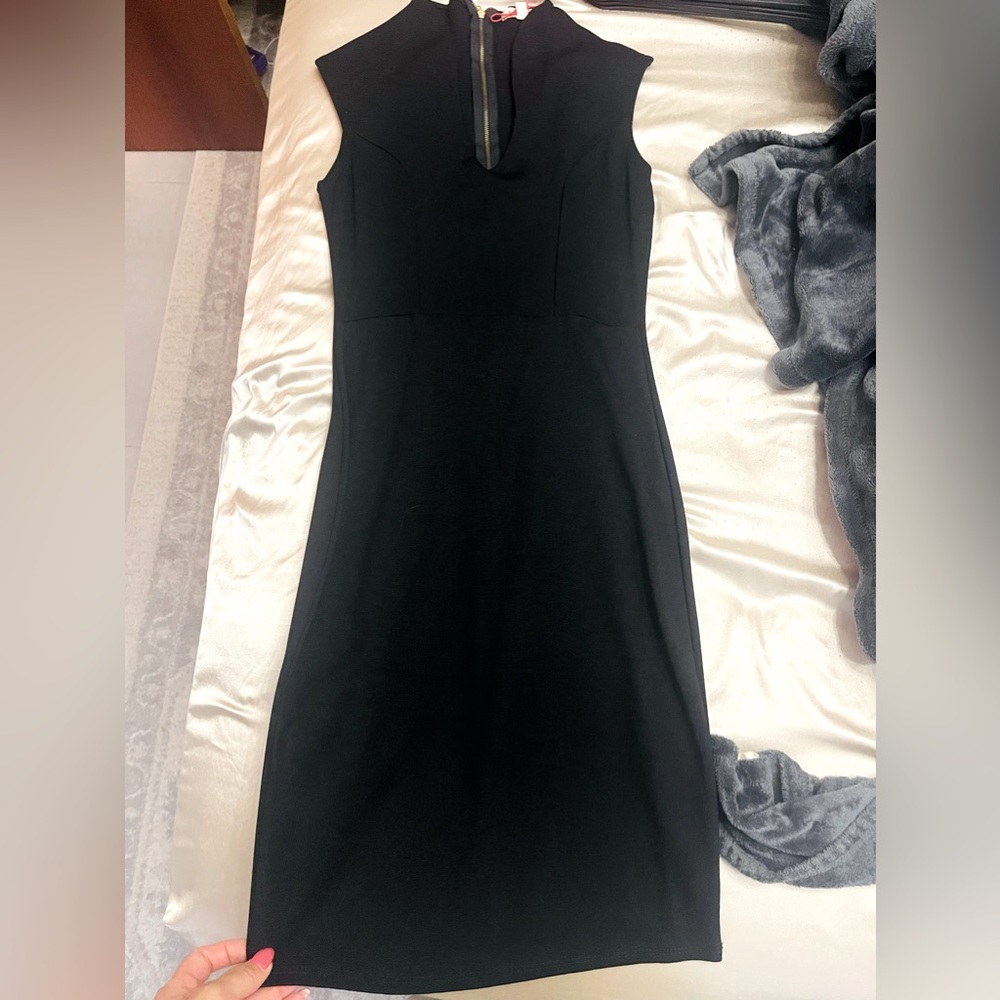 Midi black dress - work attire / cocktail dress